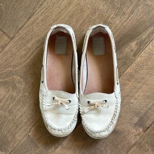 UGG Women's Cream Leather Loafers